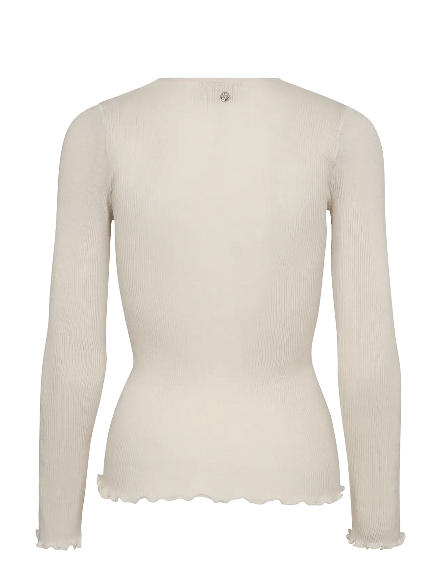 MOS MOSH - MMElaine Seamless Silk O-LS Tee - langärmlige tops - ecru - 1
