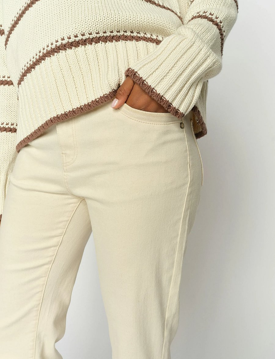 MOS MOSH - MMCecilia Perla Jeans - leveälahkeiset farkut - clay - 4