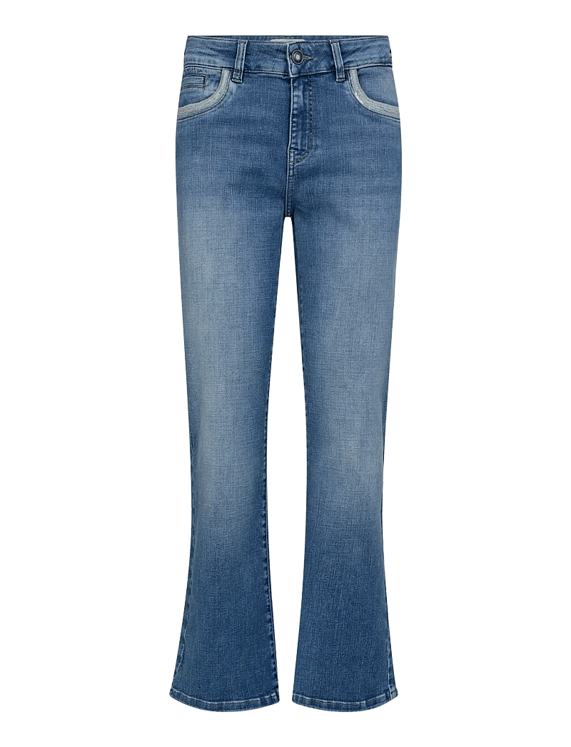 MOS MOSH - MMCecilia Perla Jeans - schlaghosen - mid blue - 1