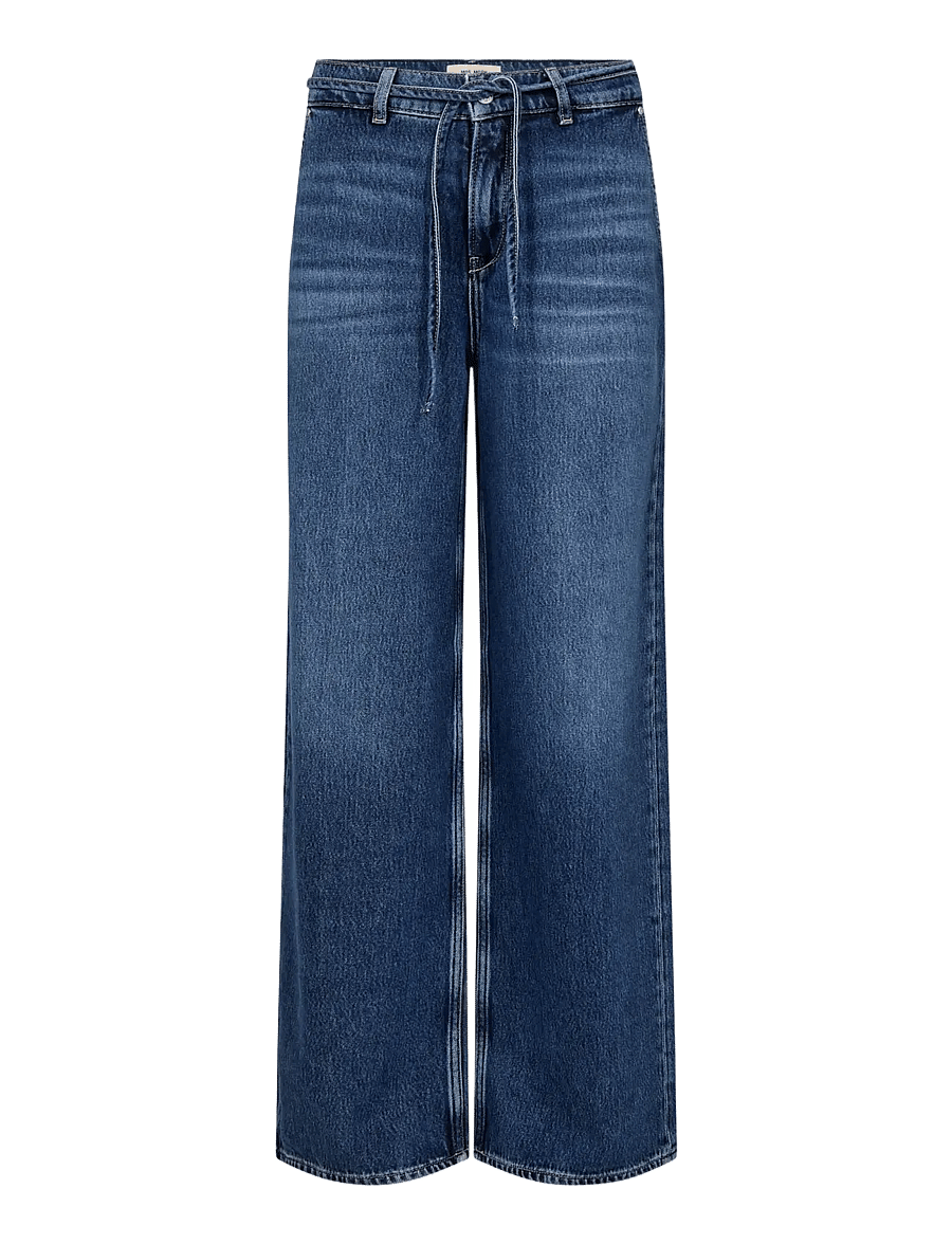 MOS MOSH - MMDara Verneza Jeans - hosen mit weitem bein - dark blue - 1