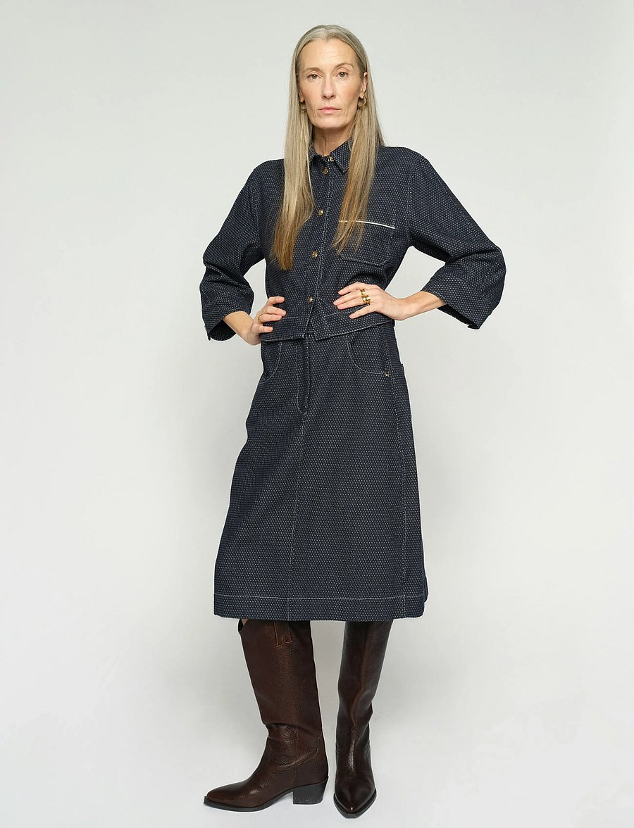 MOS MOSH - MMAzure Jaxx Skirt - denim skirts - salute navy - 3
