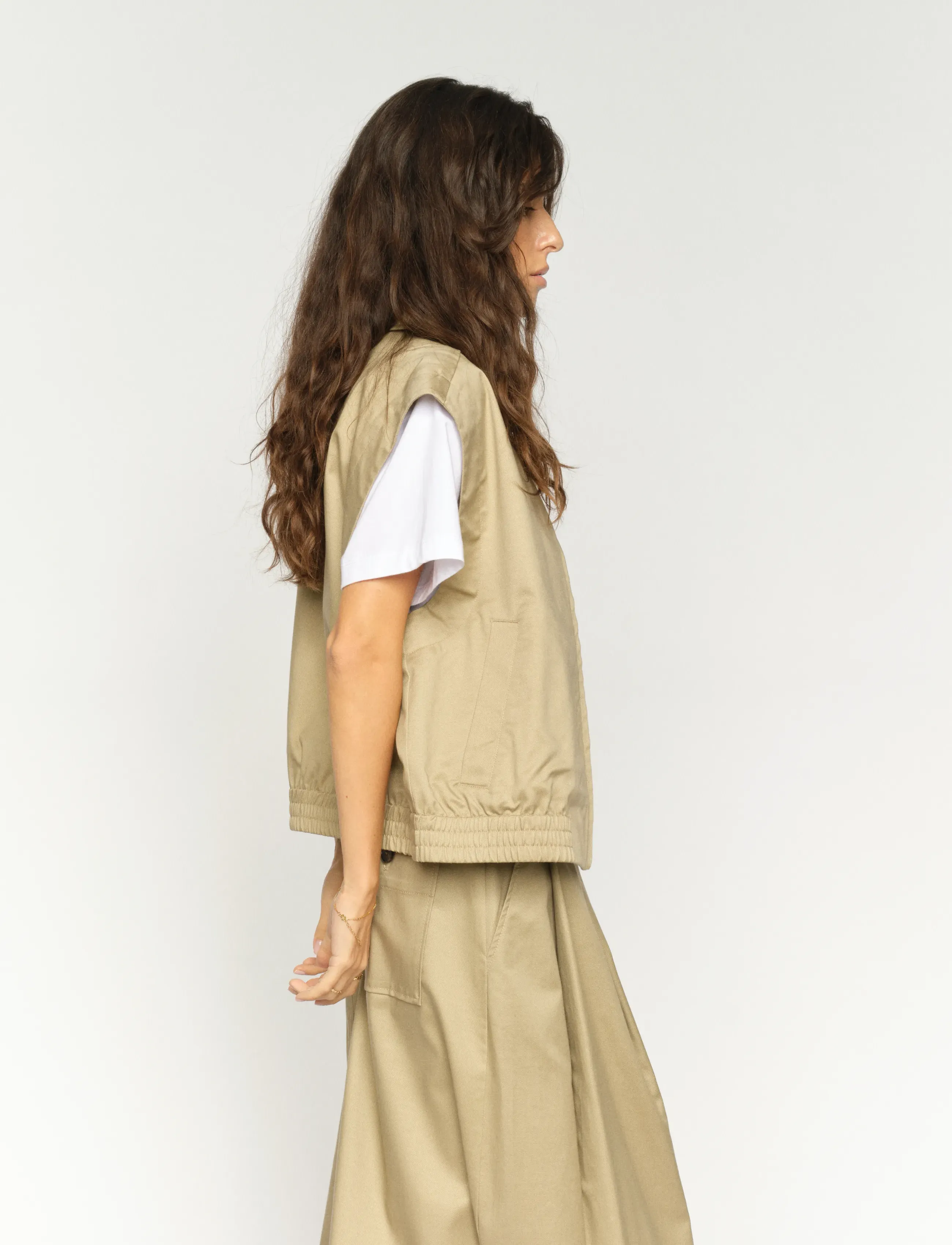 MOS MOSH Mmkendall Billie Vest, Kvinder, Ærmeløs Vest, Beige, Str: XL