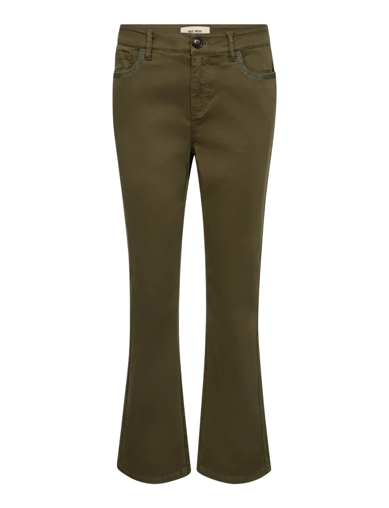 MOS MOSH Mmashley Sati Hose Khaki - 27 Kurz - Damen