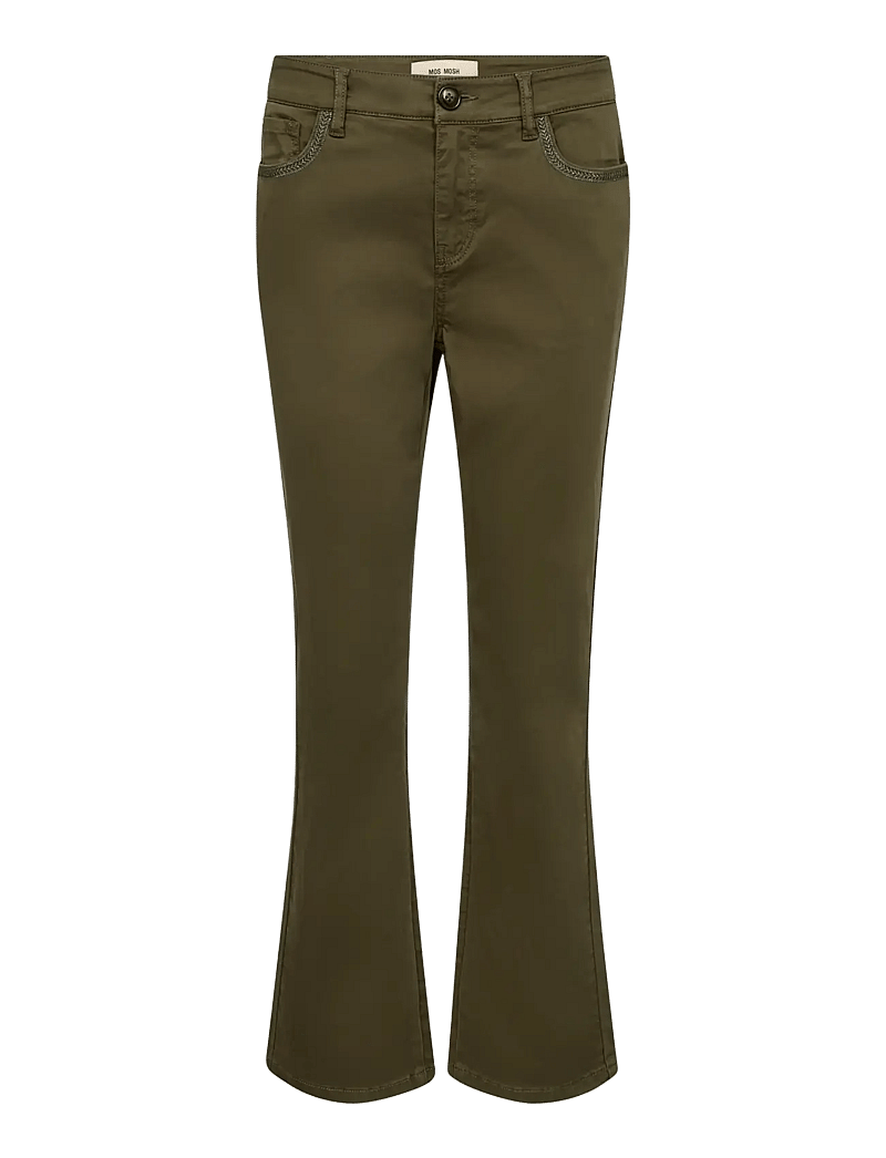 MOS MOSH - MMAshley Sati Pant - alt laiad püksid - olive night - 0