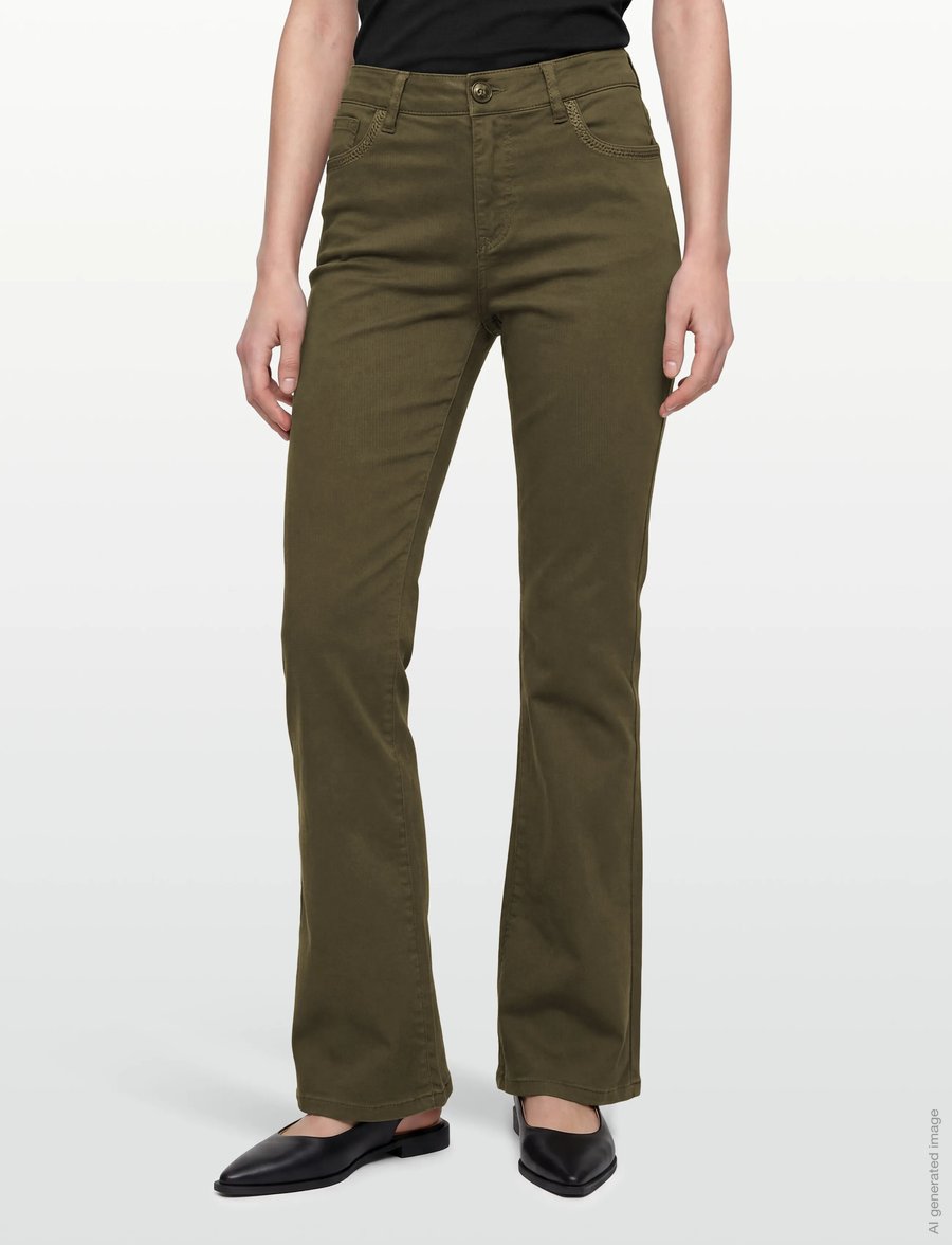 MOS MOSH - MMAshley Sati Pant - schlaghosen - olive night - 3