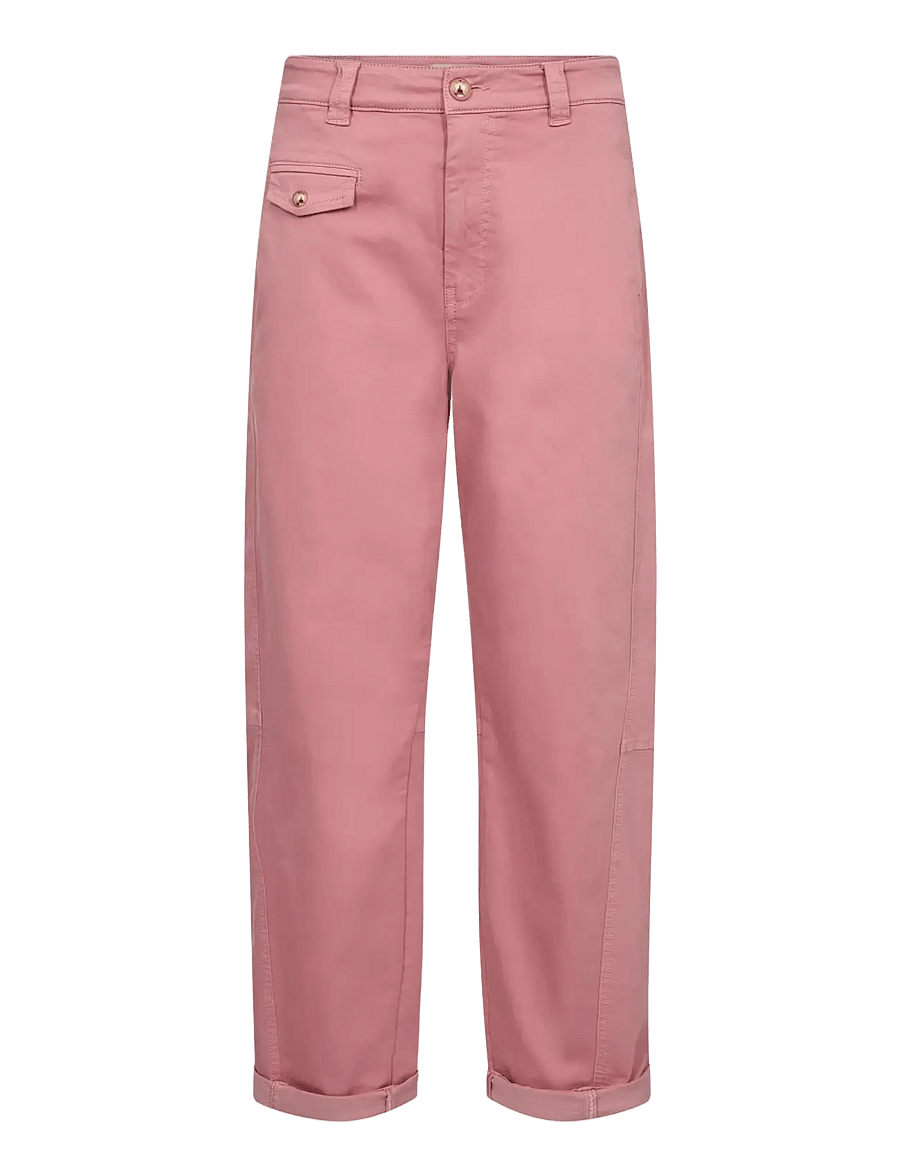 MOS MOSH - MMAymen Len Pant - raka byxor - dusty rose - 1