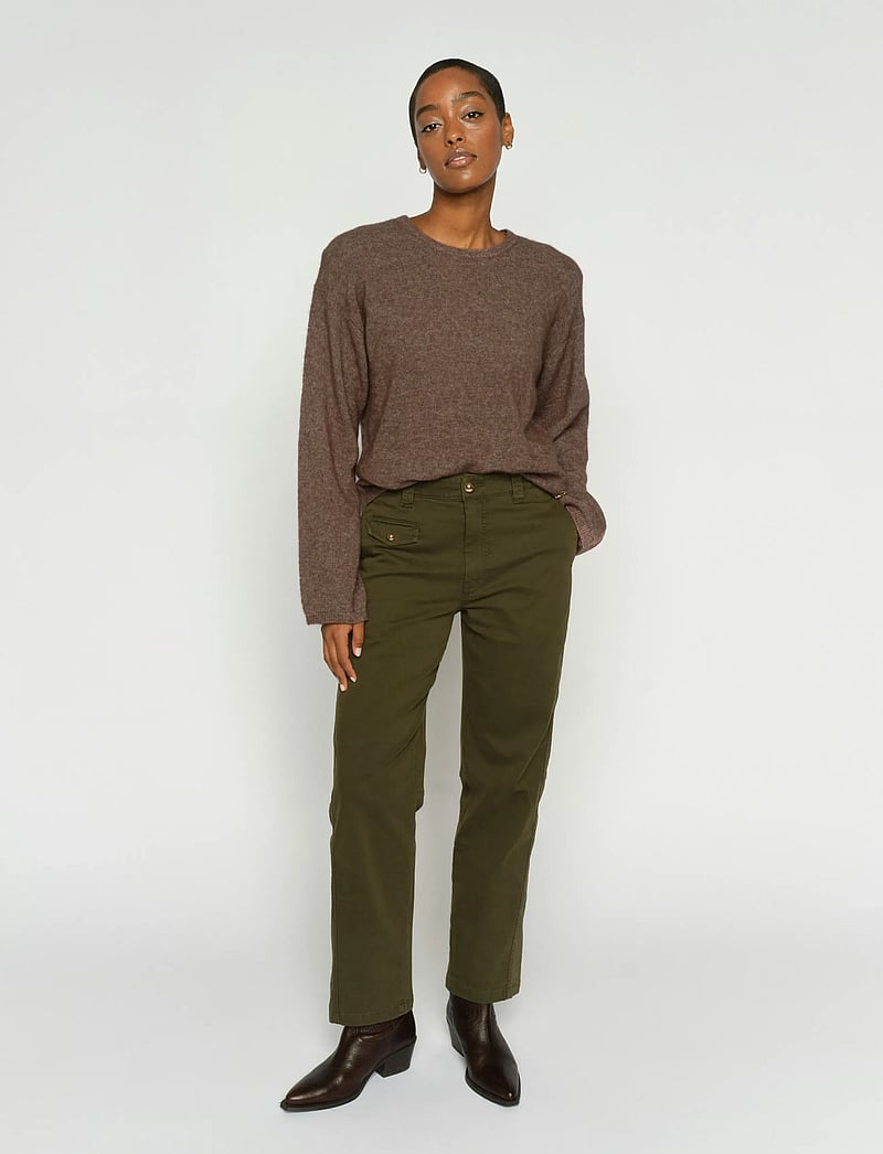 MOS MOSH - MMAymen Len Pant - straight leg hosen - olive night - 3