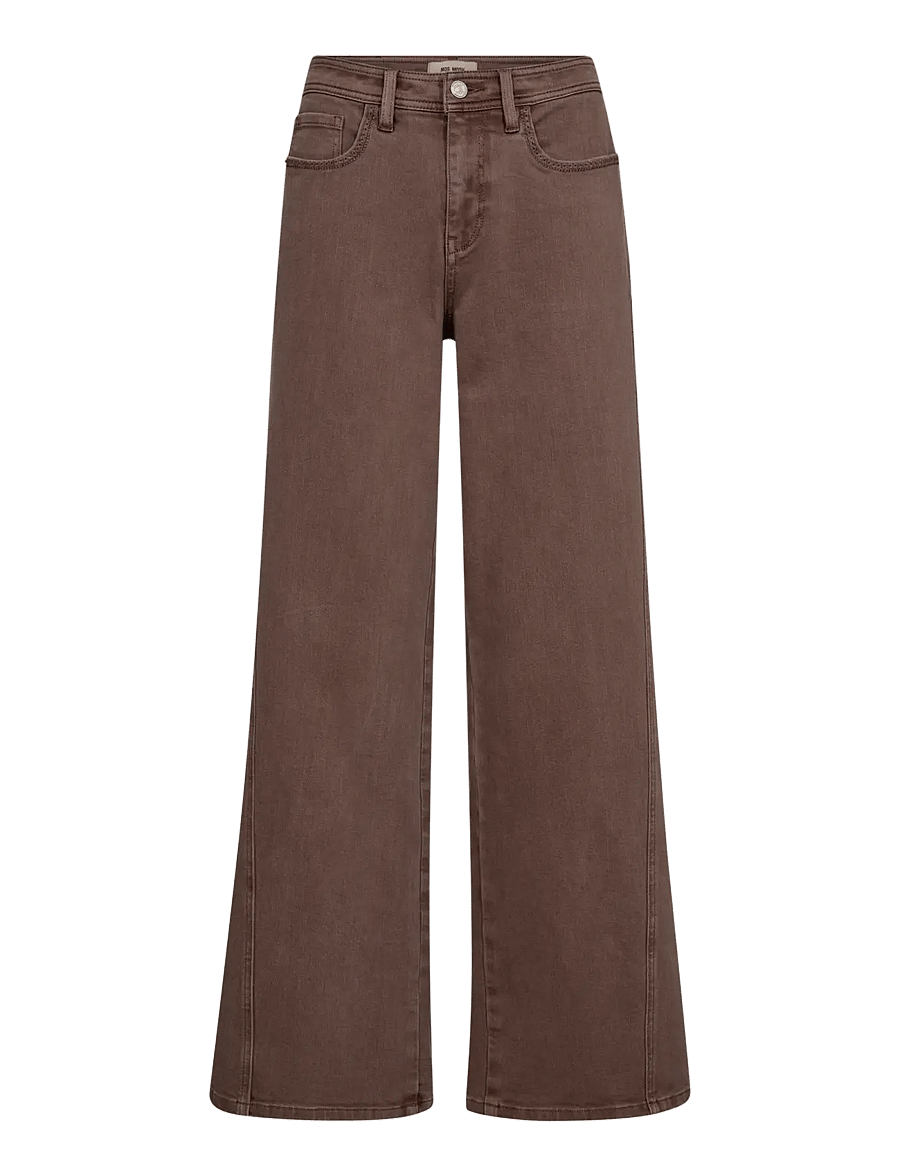 MOS MOSH - MMDara Shadow Pant - hosen mit weitem bein - coffee quartz - 1