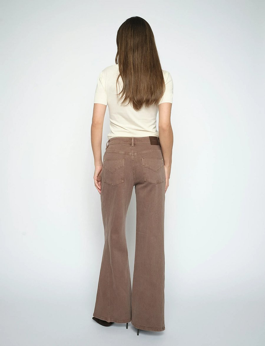 MOS MOSH - MMDara Shadow Pant - hosen mit weitem bein - coffee quartz - 3