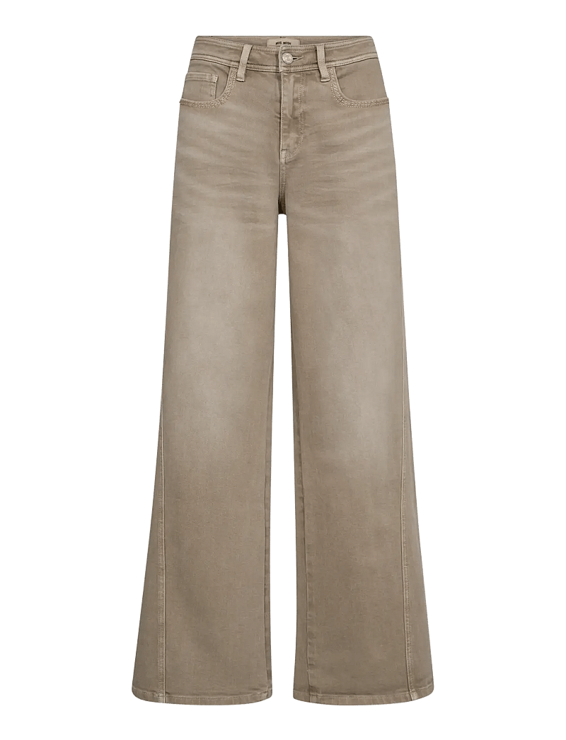 MOS MOSH - MMDara Shadow Pant - hosen mit weitem bein - light grey - 1