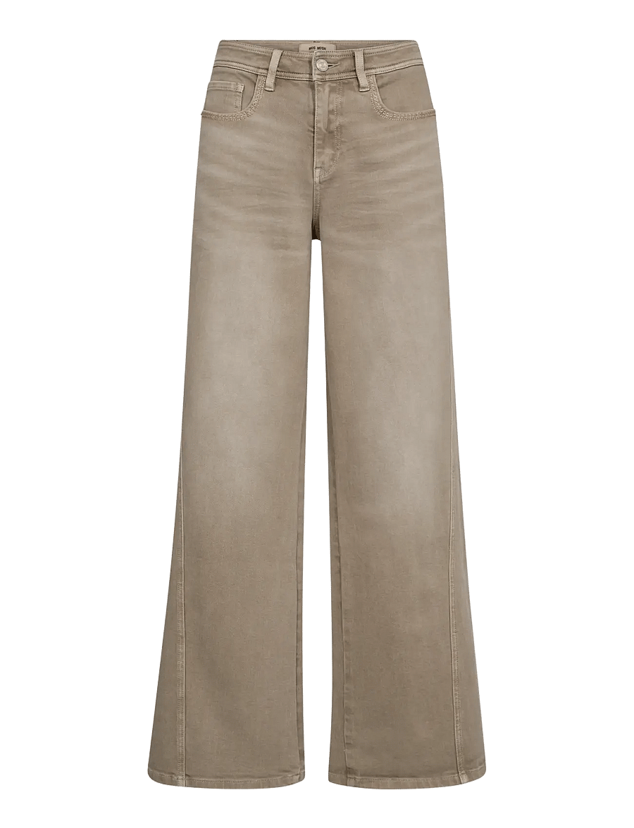 MOS MOSH - MMDara Shadow Pant - hosen mit weitem bein - light grey - 1