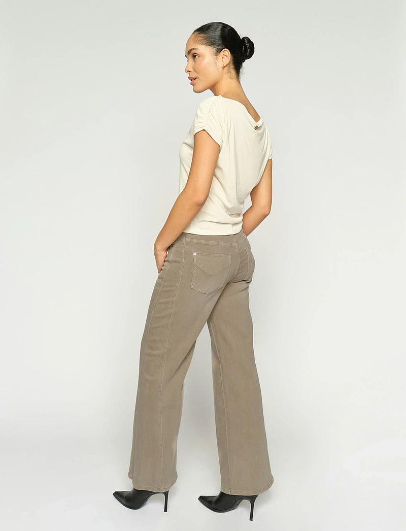 MOS MOSH - MMDara Shadow Pant - hosen mit weitem bein - light grey - 0