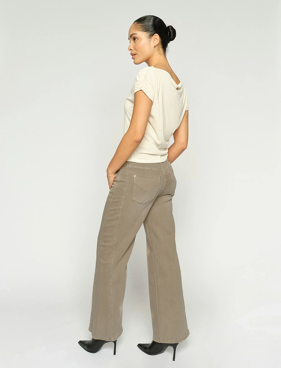 MOS MOSH - MMDara Shadow Pant - hosen mit weitem bein - light grey - 0