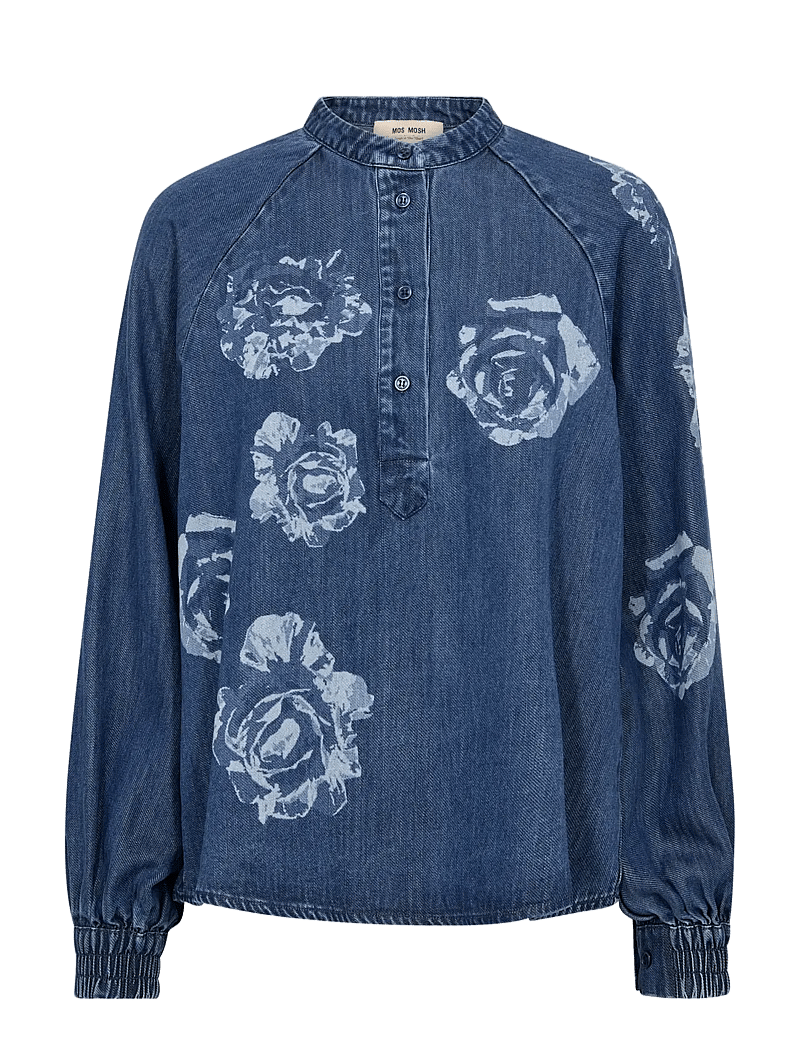 MOS MOSH - MMOva Dinem Blouse - denimskjorter - dark blue - 1