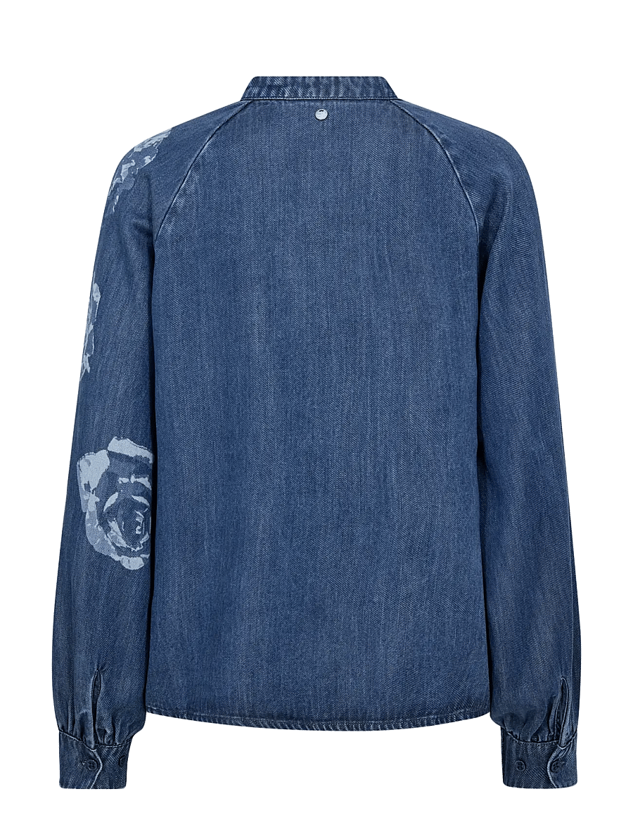 MOS MOSH - MMOva Dinem Blouse - džinsiniai marškiniai - dark blue - 2
