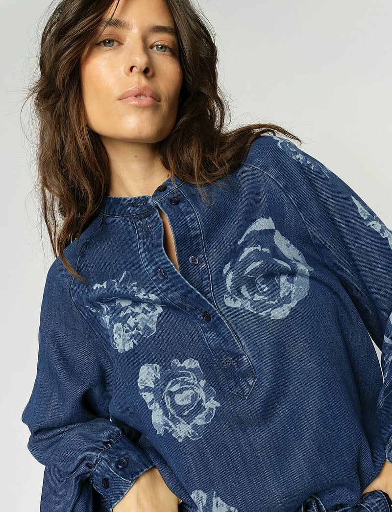 MOS MOSH - MMOva Dinem Blouse - denimskjorter - dark blue - 3