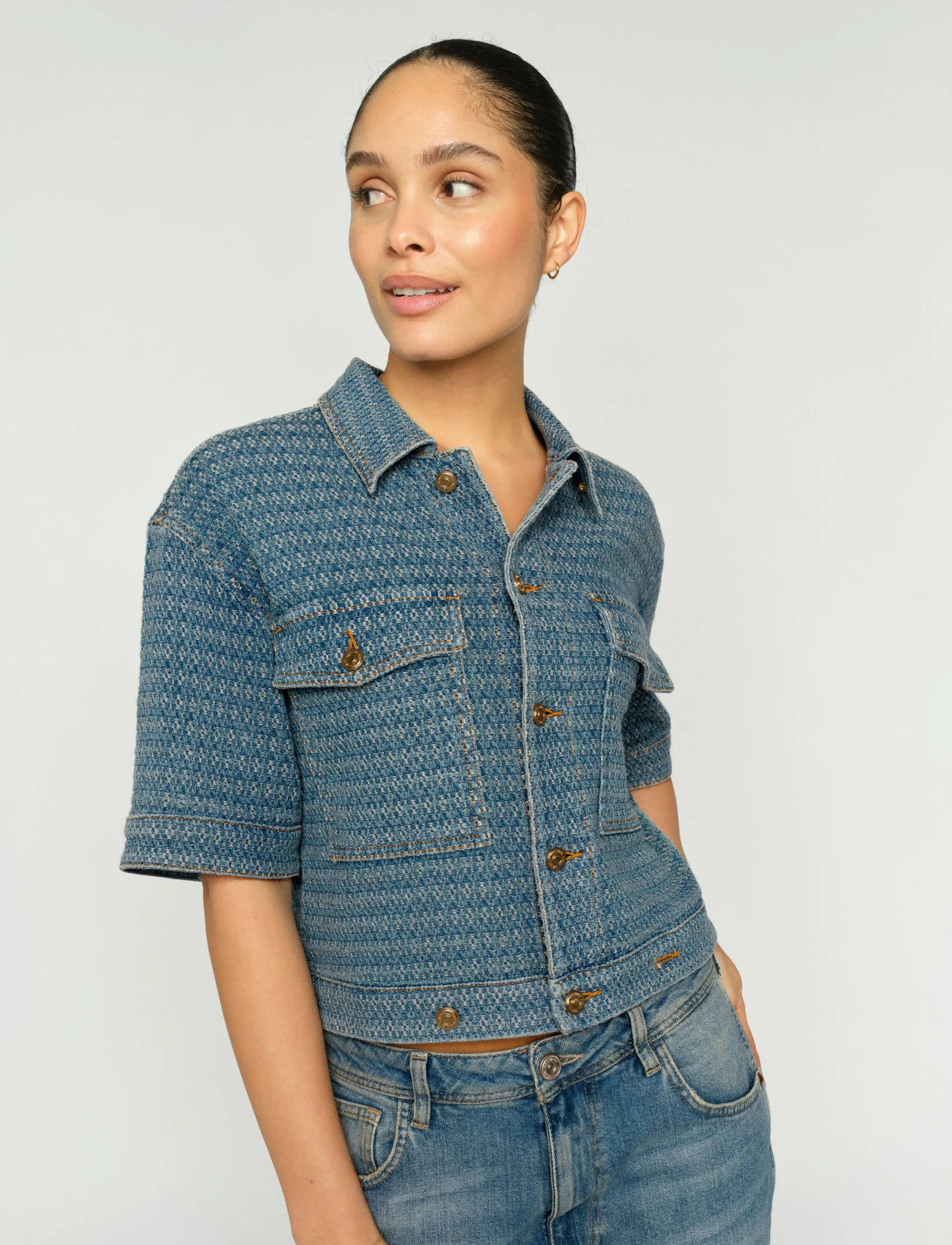 MOS MOSH Mmebba Bobble Jacket, S, Blue, Jakker > Denim, Dame