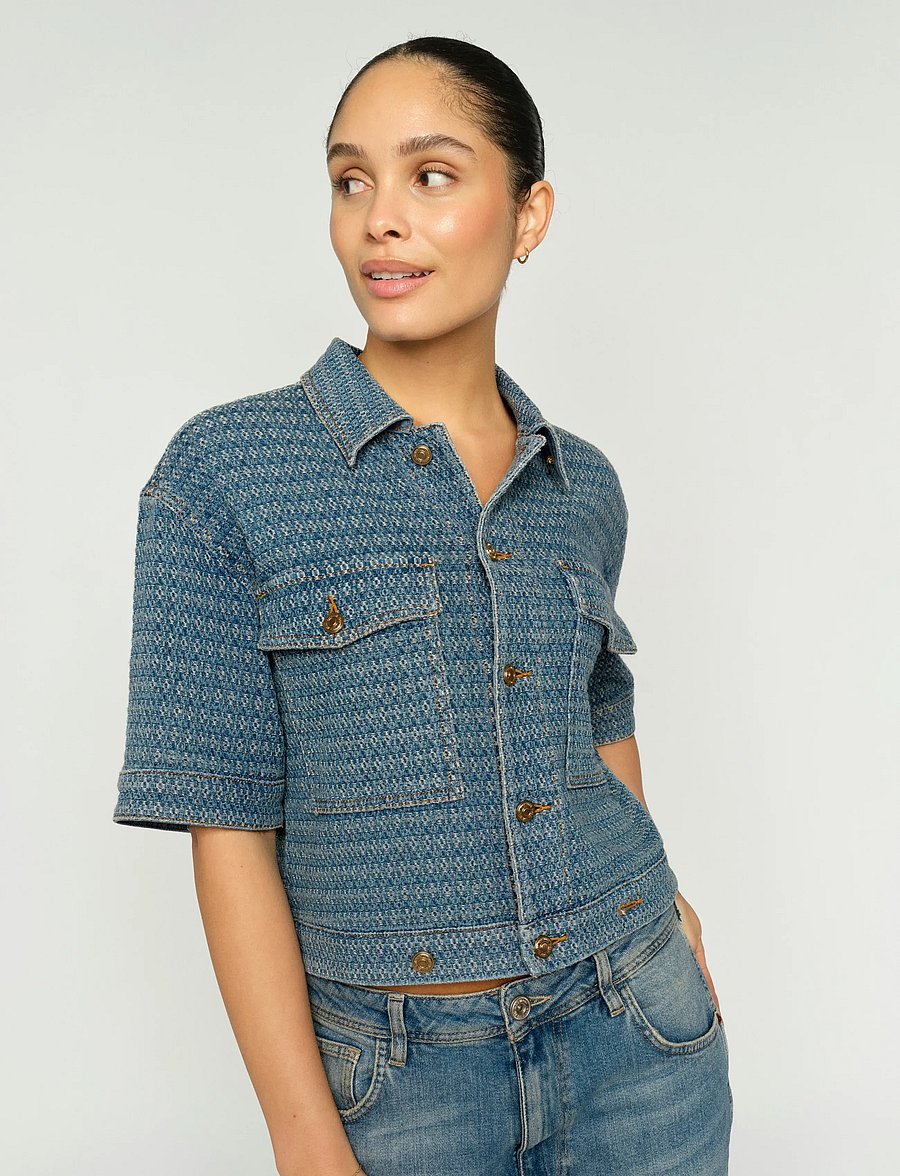 MOS MOSH - MMEbba Bobble Jacket - frühlingsjacken - blue - 0