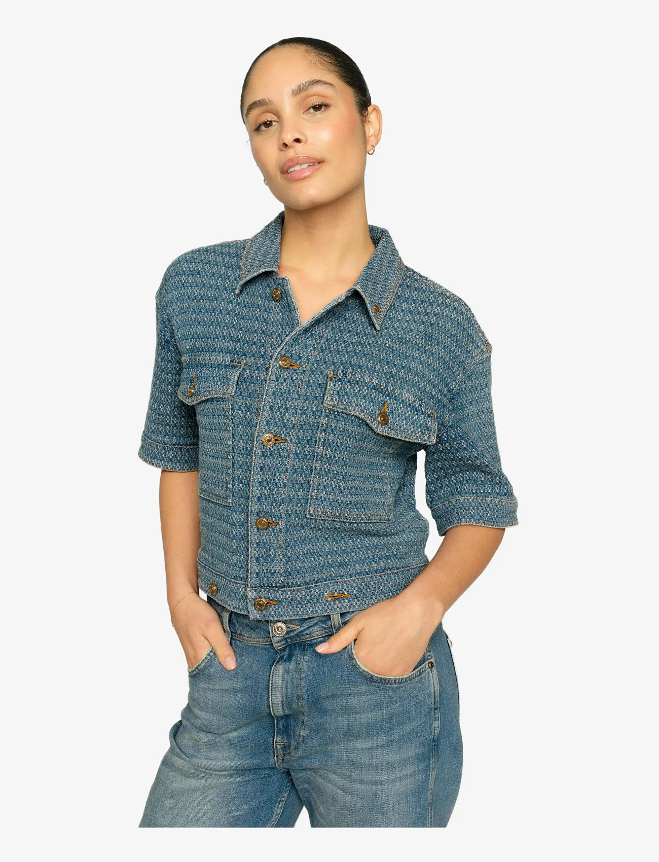 MOS MOSH - MMEbba Bobble Jacket - jeansjackor - blue - 3