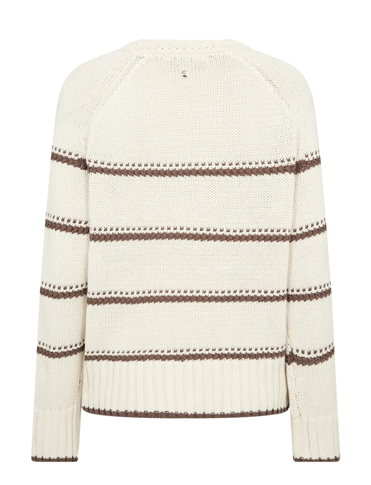 MOS MOSH - MMRola Bine Stripe Crewneck Knit - striktrøjer - coffee quartz - 2