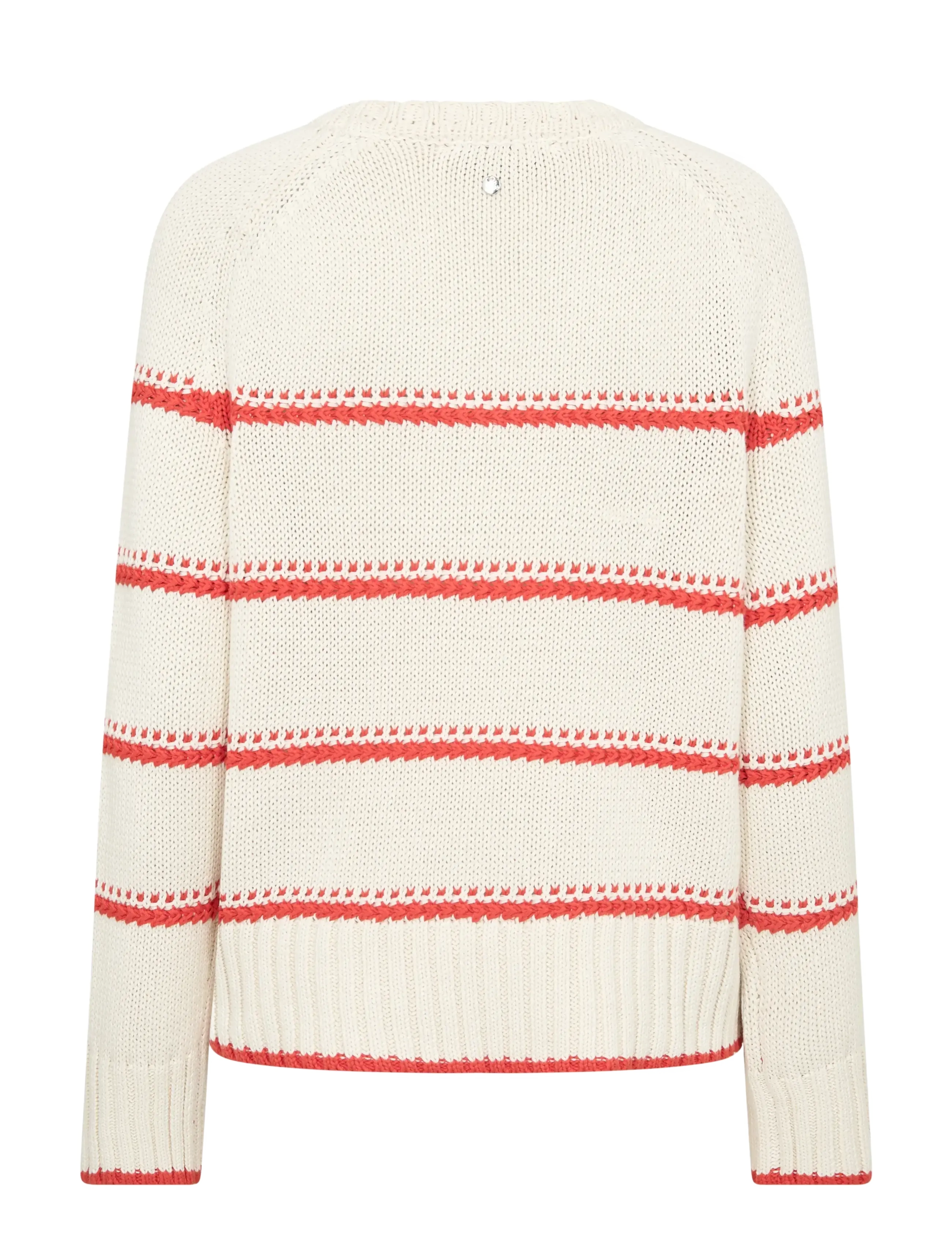 MOS MOSH - MMRola Bine Stripe Crewneck Knit - striktrøjer - spicy orange - 2