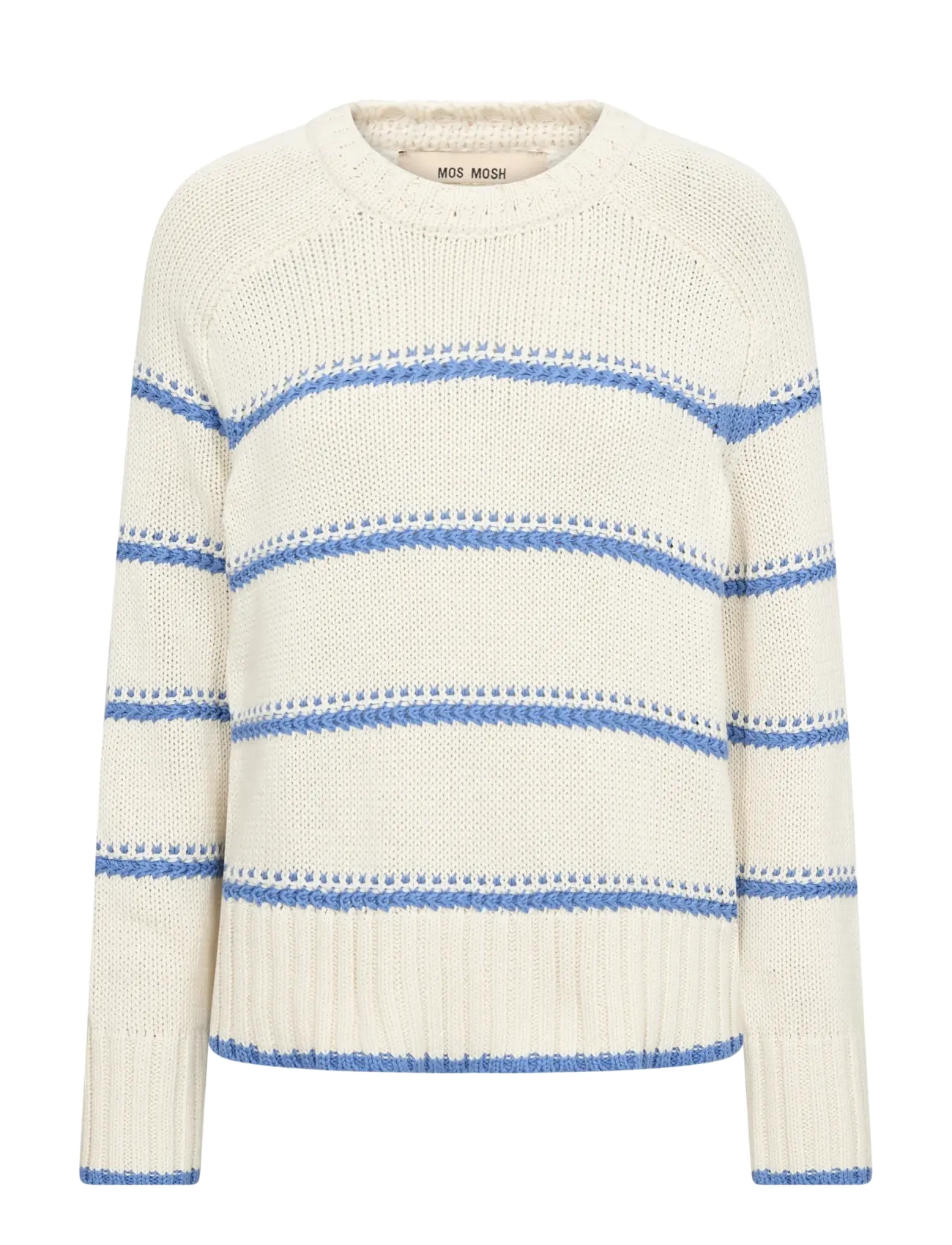 MOS MOSH MMRola Bine Stripe Crewneck Knit - Strik - ULTRAMARINE / cream