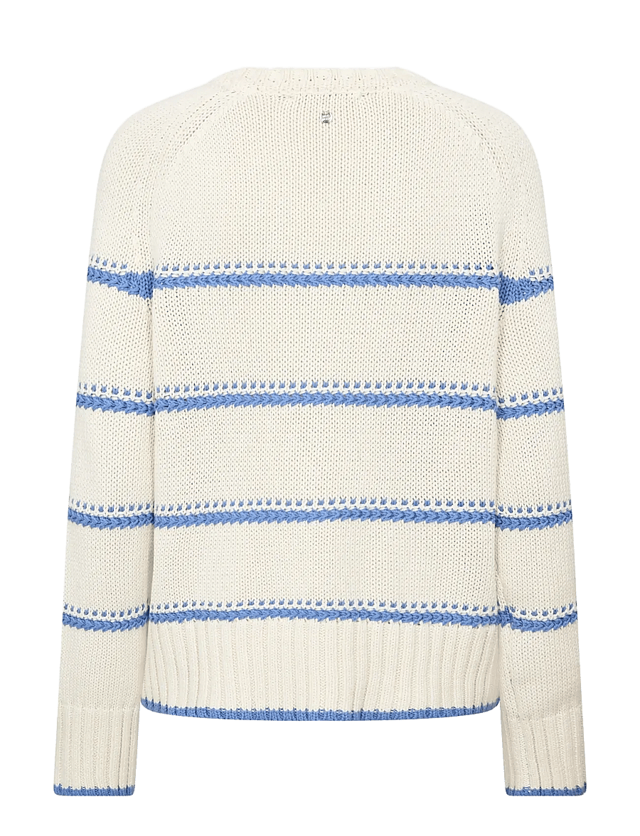 MOS MOSH - MMRola Bine Stripe Crewneck Knit - striktrøjer - ultramarine - 2
