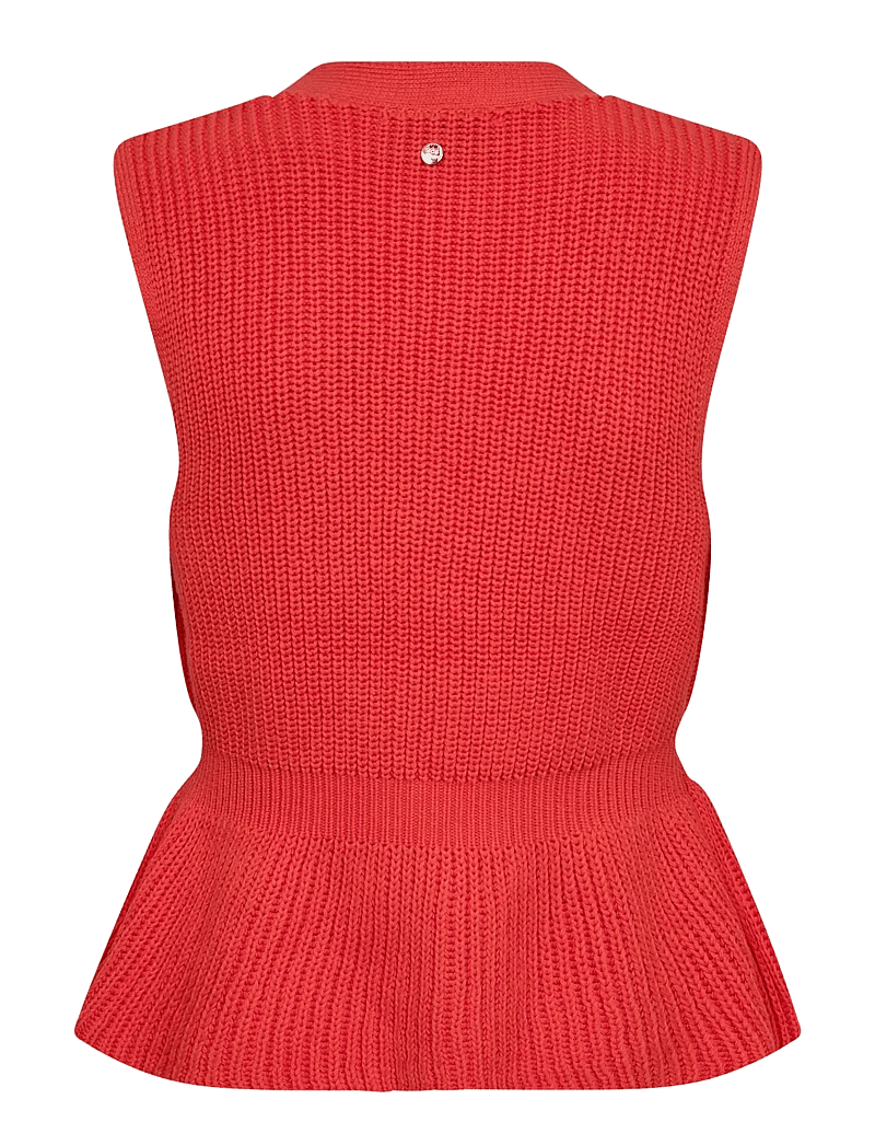 MOS MOSH - MMHerbi Knit Vest - knitted vests - spicy orange - 2