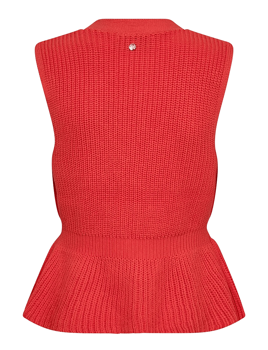 MOS MOSH - MMHerbi Knit Vest - strikveste - spicy orange - 2
