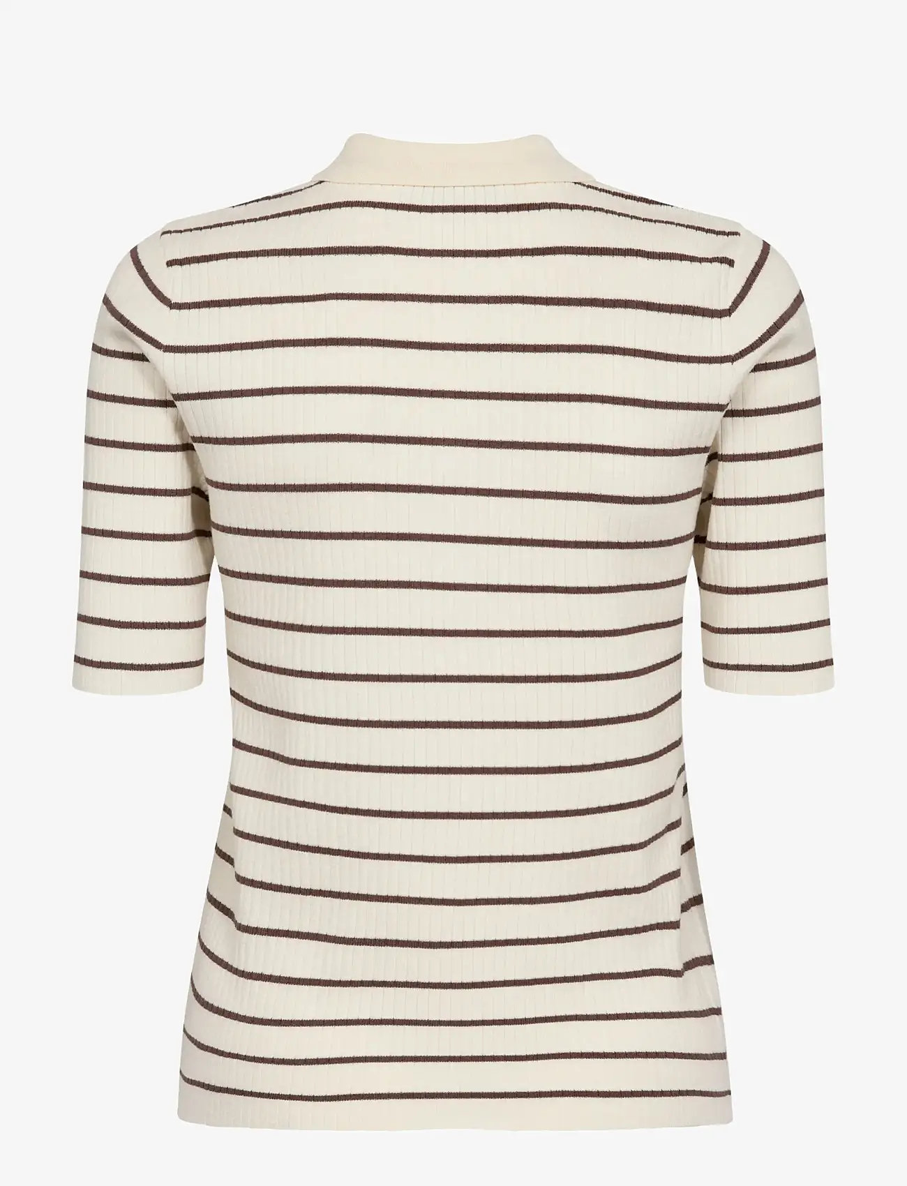 MOS MOSH - MMCaliz Stripe SS Knit - poloshirts - coffee quartz - 2