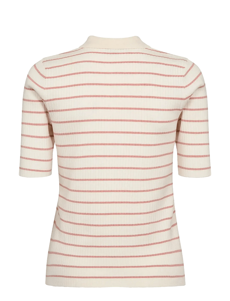MOS MOSH - MMCaliz Stripe SS Knit - t-shirts - peachy - 2