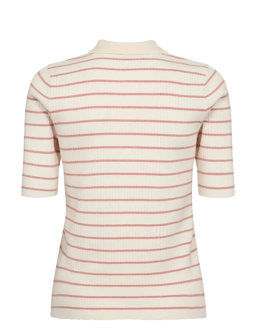 MOS MOSH - MMCaliz Stripe SS Knit - t-shirts - peachy - 2