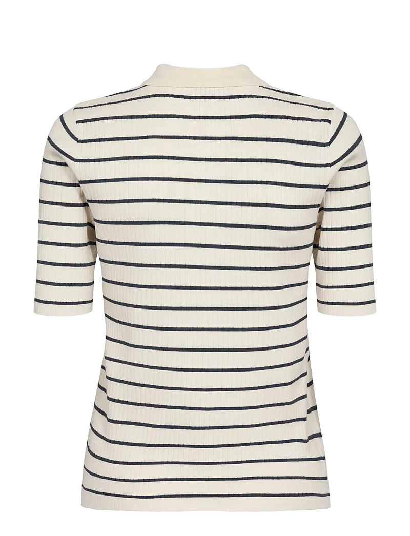 MOS MOSH - MMCaliz Stripe SS Knit - t-shirts - salute navy - 2