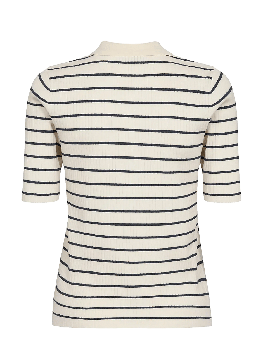 MOS MOSH - MMCaliz Stripe SS Knit - t-shirts - salute navy - 2