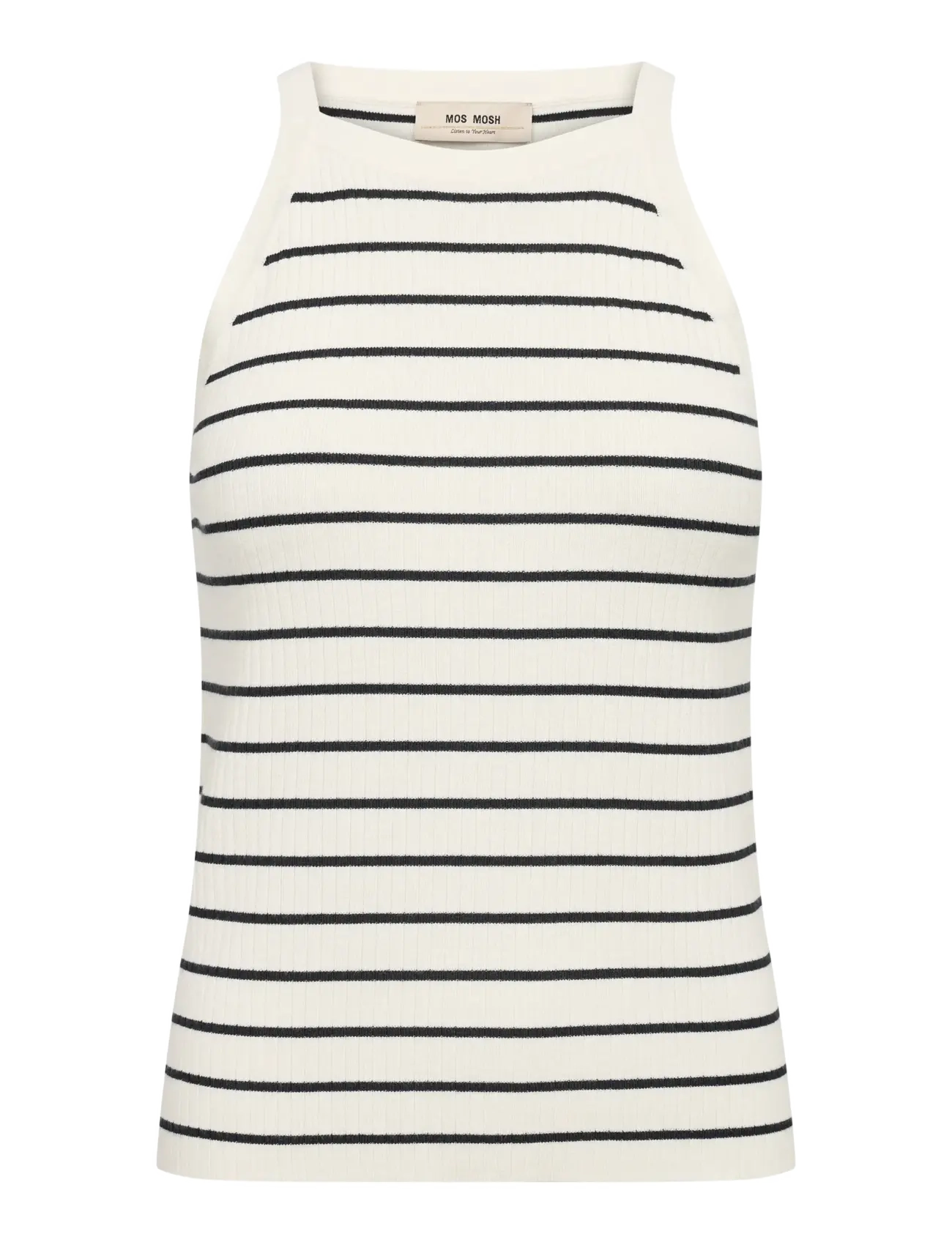 MOS MOSH MMImanja Caliz Stripe Knit Top - T-shirts & Toppe - SALUTE NAVY / cream