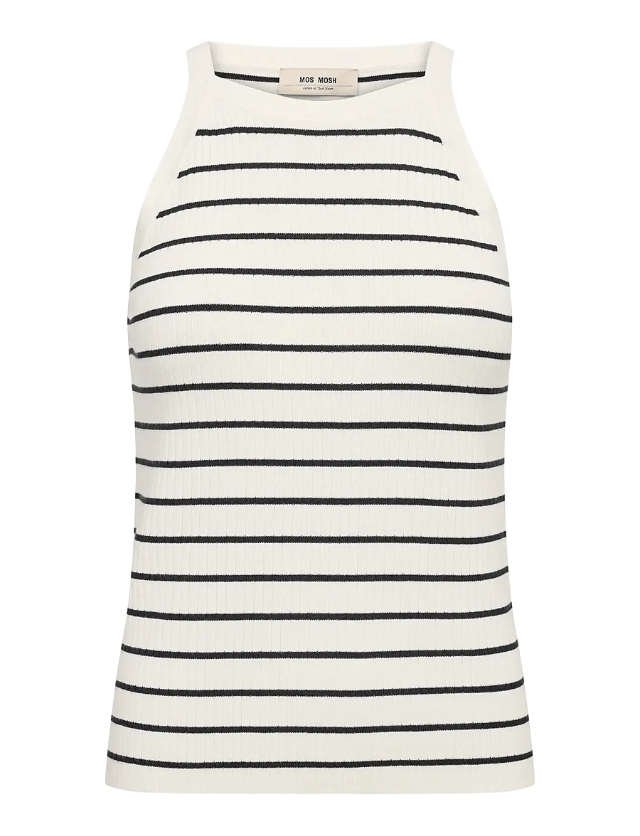 MOS MOSH - MMImanja Caliz Stripe Knit Top - linnen - salute navy - 1