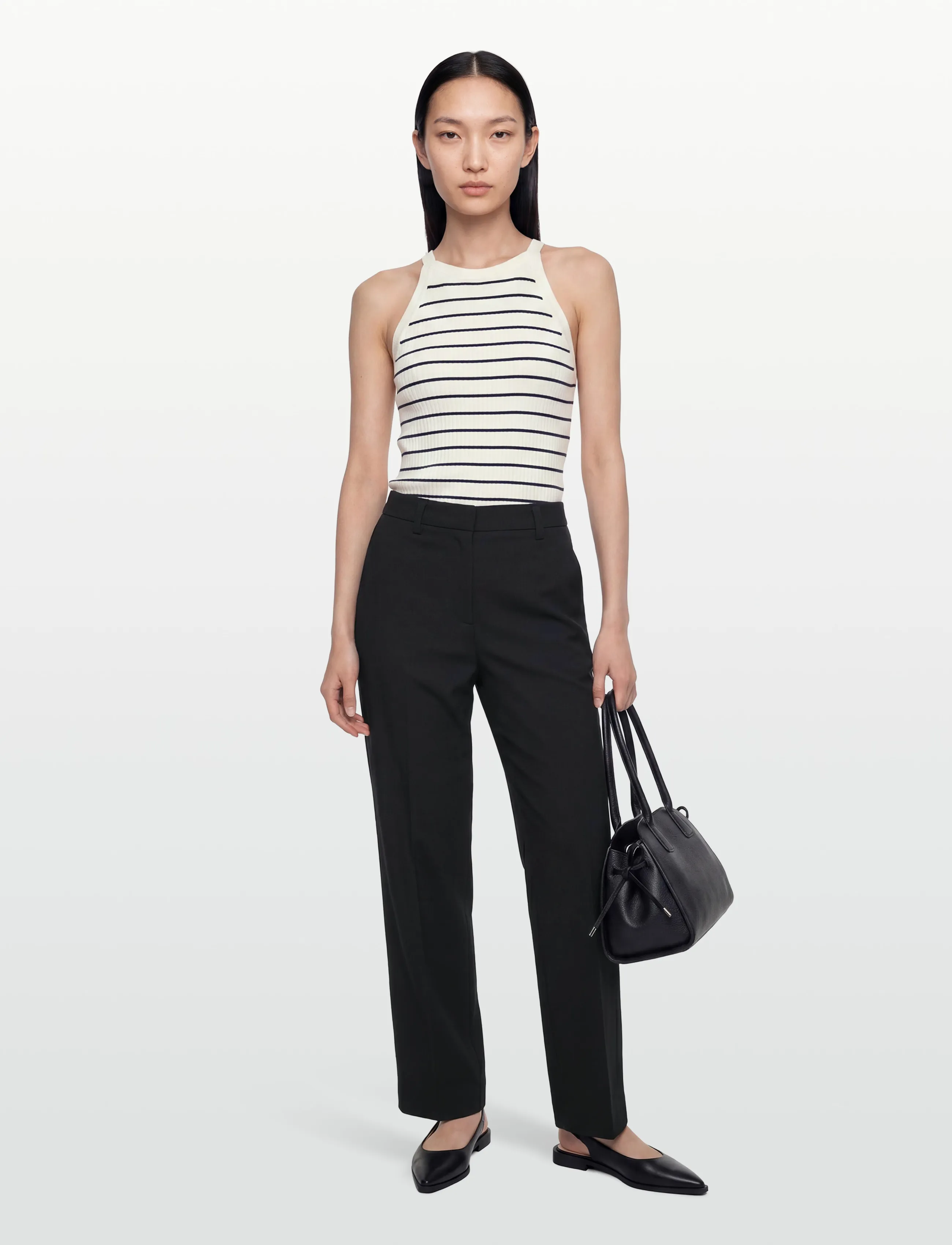 MOS MOSH MMImanja Caliz Stripe Knit Top - T-shirts & Toppar - SALUTE NAVY / cream
