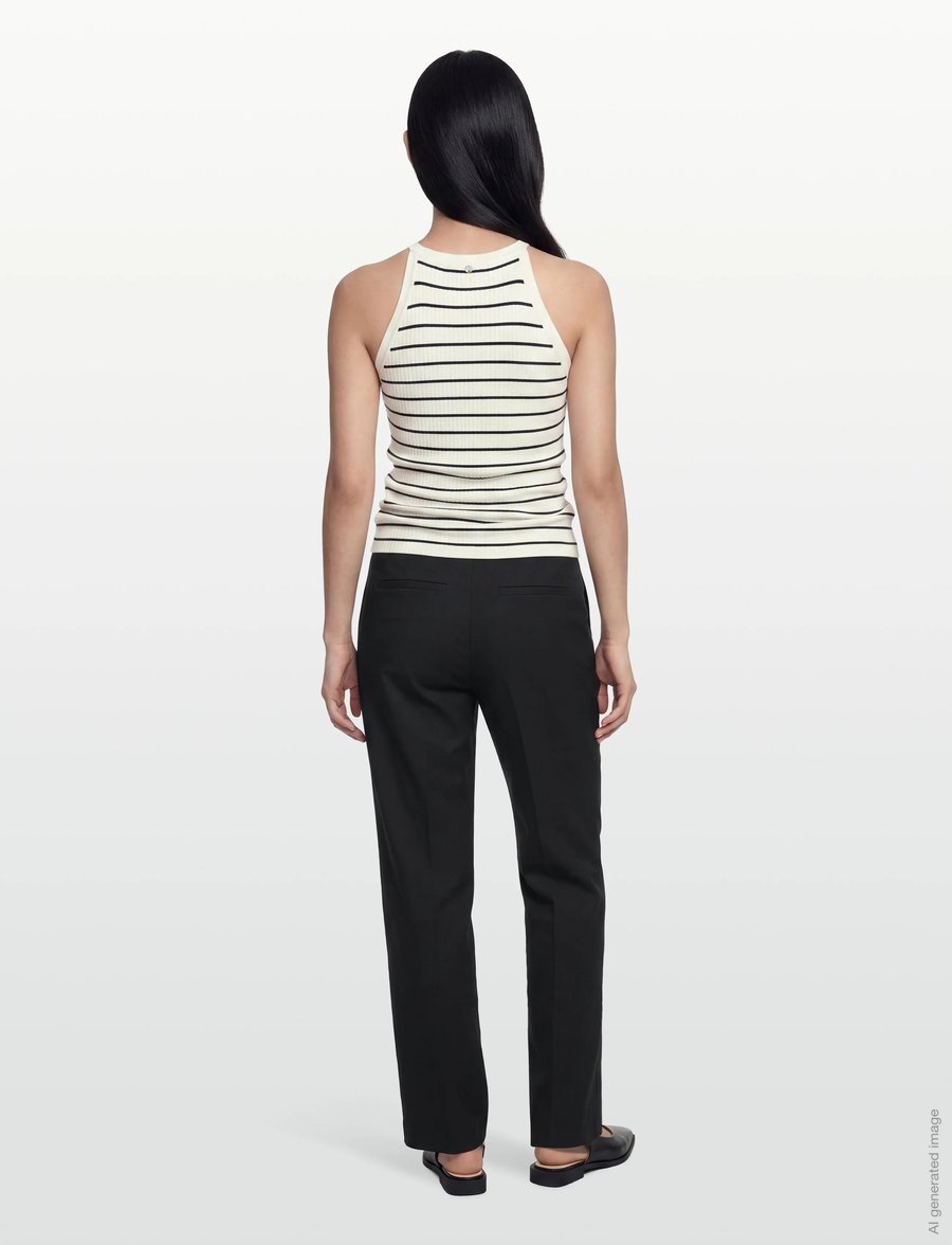 MOS MOSH - MMImanja Caliz Stripe Knit Top - linnen - salute navy - 4