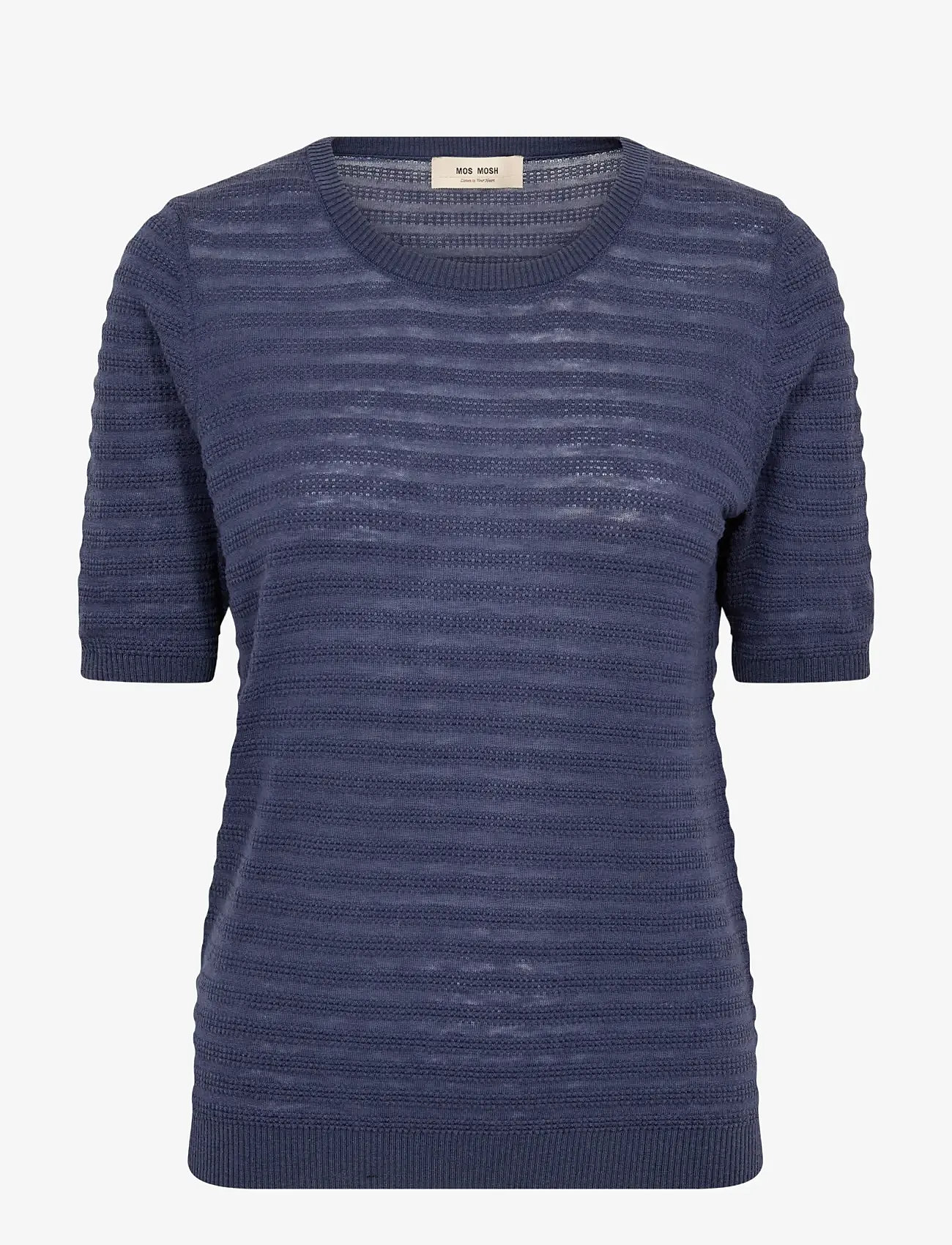 MOS MOSH - MMBouch Dotty SS Knit - striktrøjer - crown blue - 1