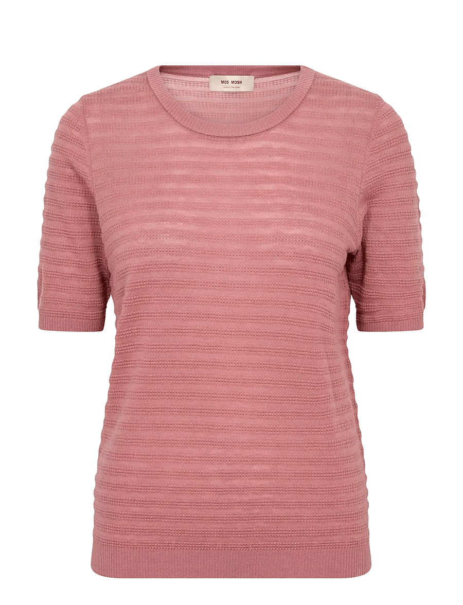 MOS MOSH - MMBouch Dotty SS Knit - stickade tröjor - dusty rose - 1