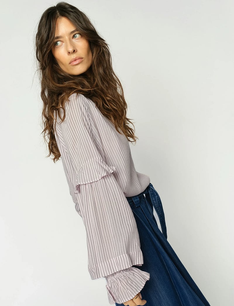 MOS MOSH - MMJorun Stripe Blouse - langærmede bluser - ballet slipper - 3