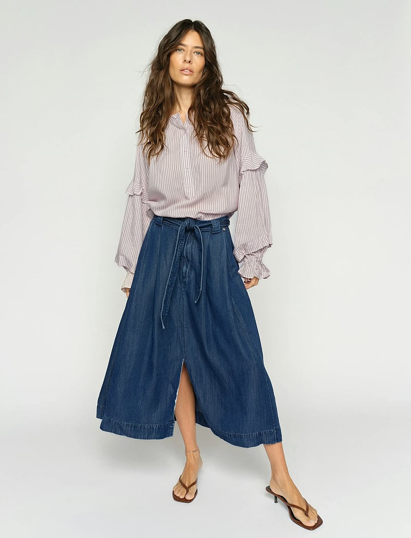 MOS MOSH - MMJorun Stripe Blouse - langærmede bluser - ballet slipper - 4