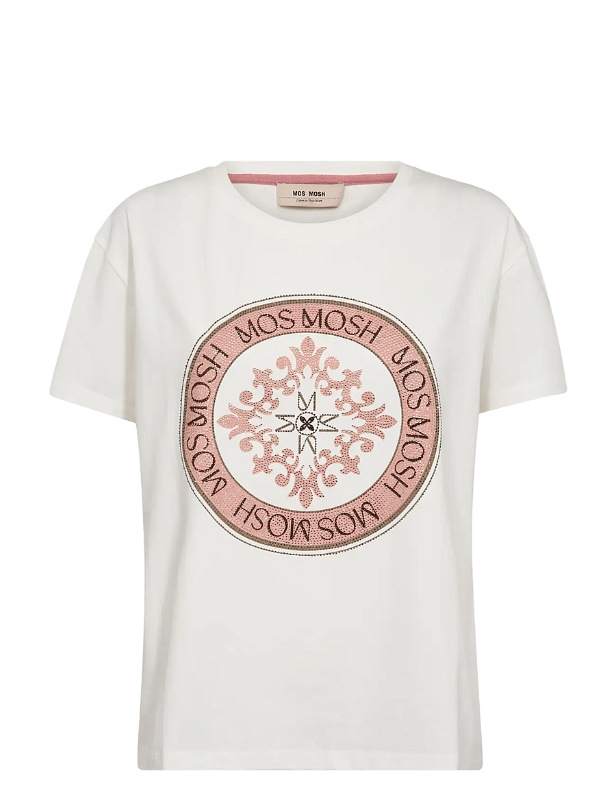 MOS MOSH - MMJudd O-SS Tee - t-shirts - ecru - 1