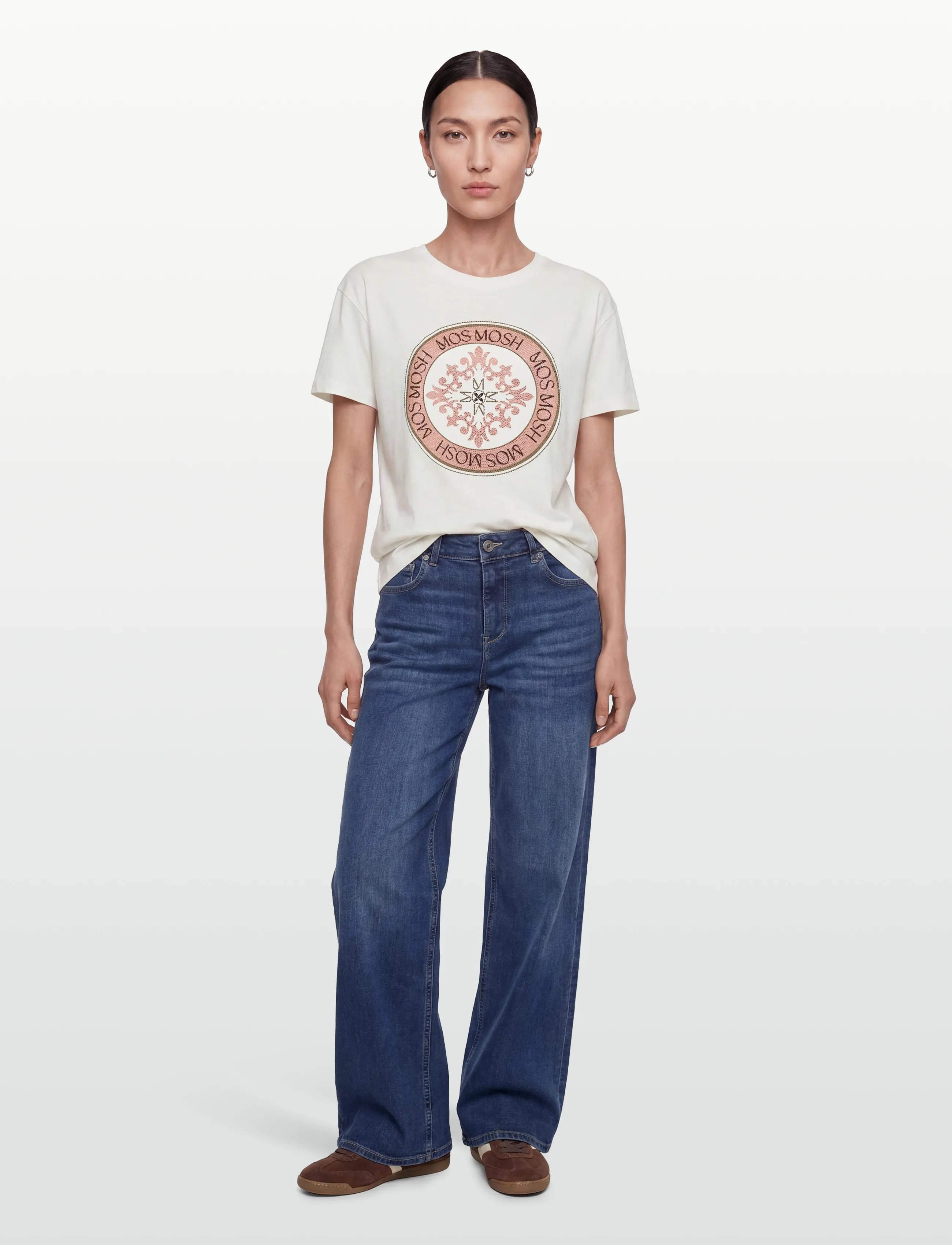 MOS MOSH MMJudd O-SS Tee - T-shirts & Tops - ECRU / cream