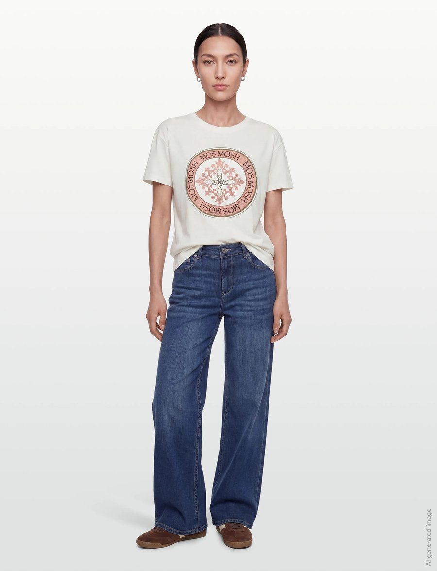 MOS MOSH - MMJudd O-SS Tee - t-shirts - ecru - 0
