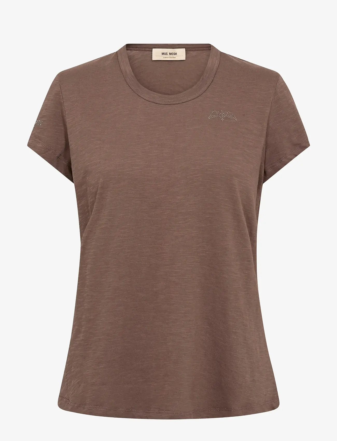 MOS MOSH - MMSafina O-SS Tee - t-shirts - coffee quartz - 1
