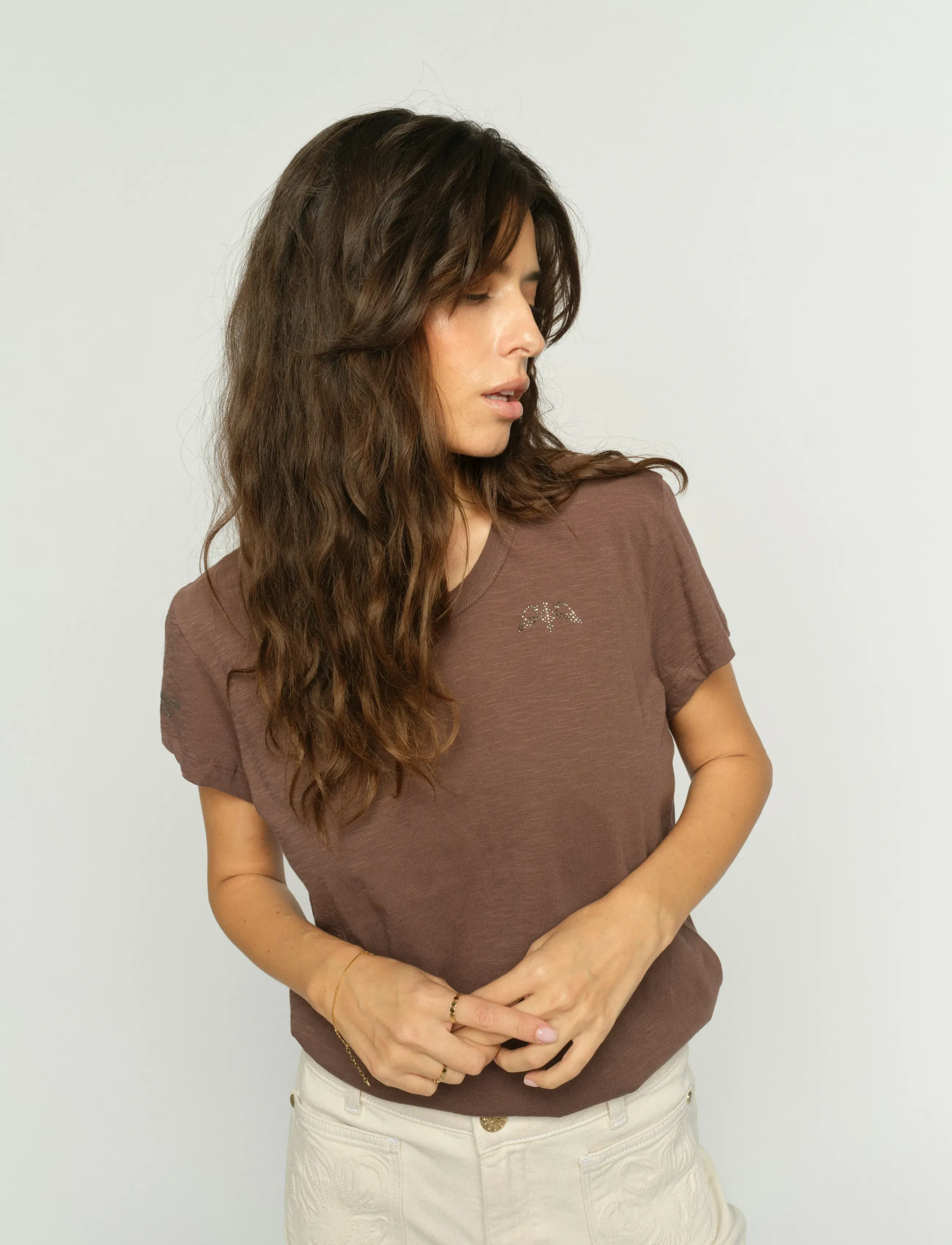 MOS MOSH - MMSafina O-SS Tee - t-shirts - coffee quartz - 3