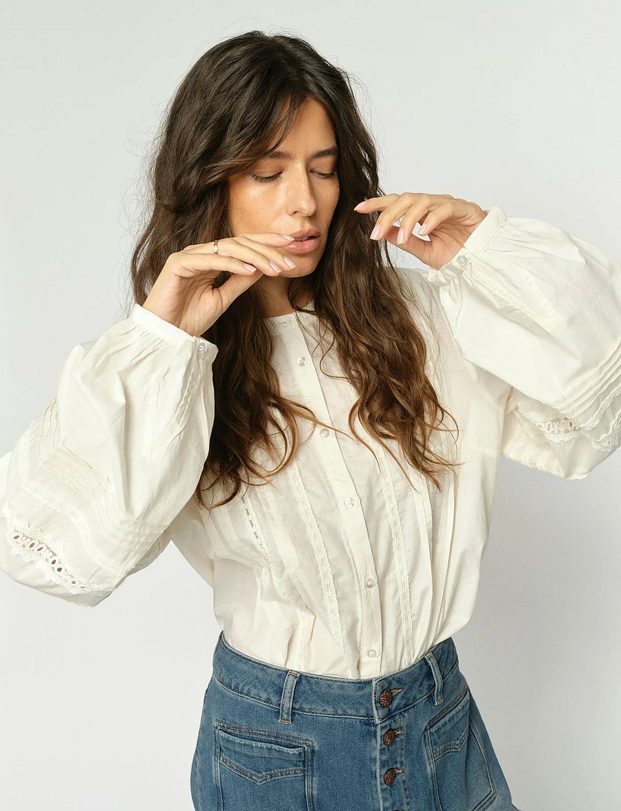 MOS MOSH - MMAdila Shirt - long sleeved blouses - ecru - 0
