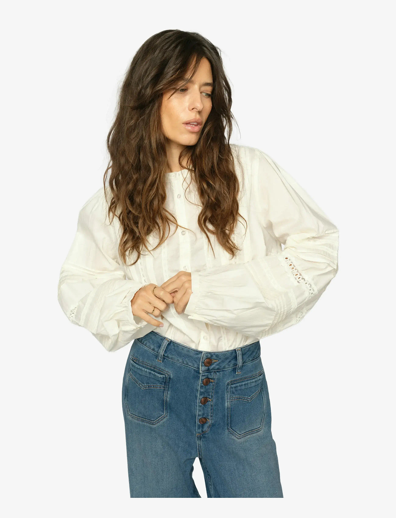 MOS MOSH - MMAdila Shirt - långärmade blusar - ecru - 3