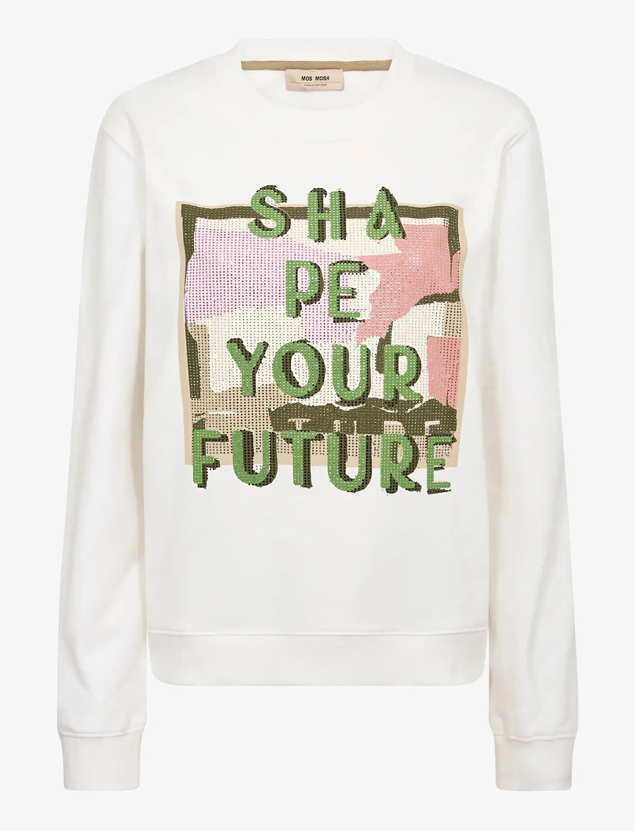 MOS MOSH - MMAtika O-LS Glam Sweatshirt - modetrends - white - 0